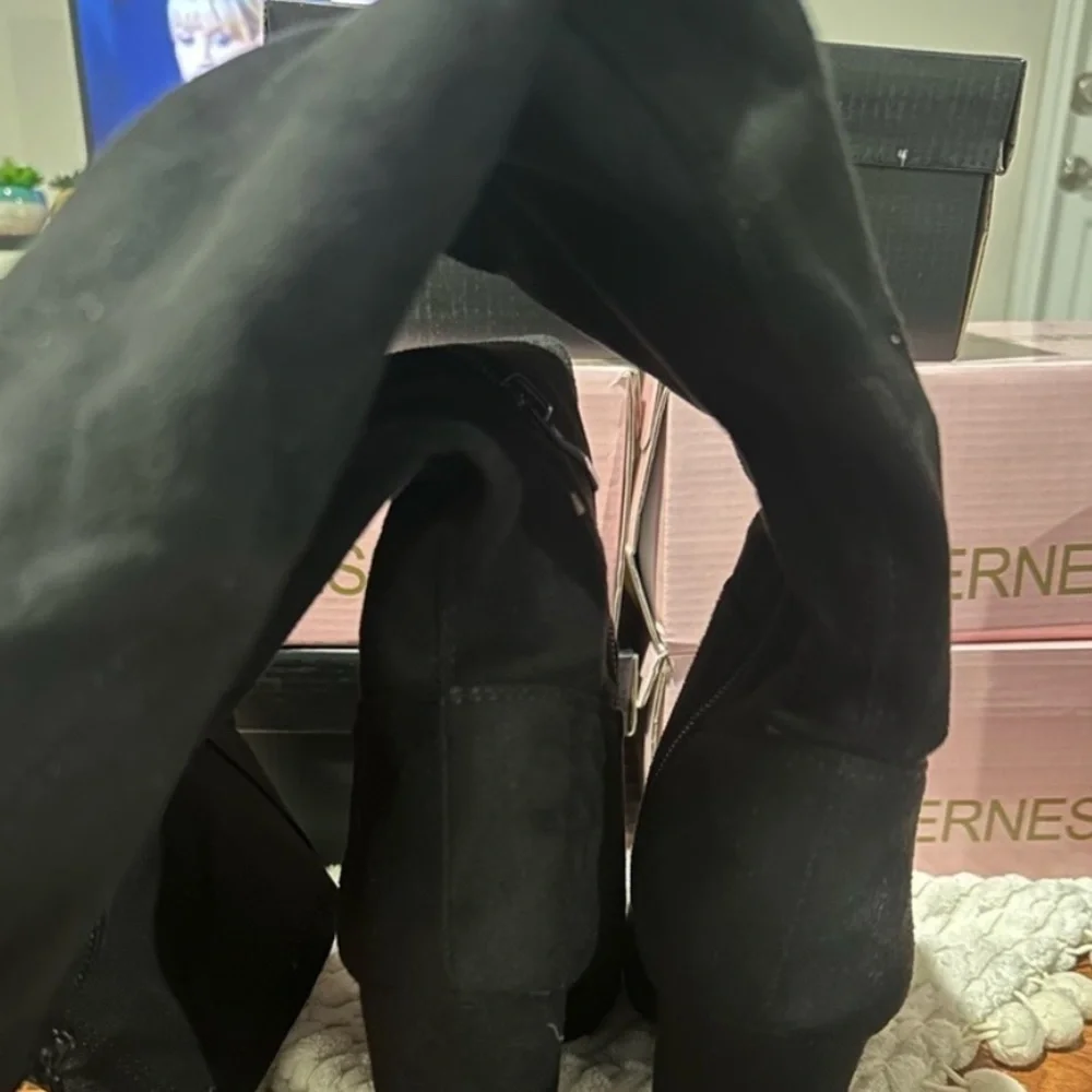 🎓TOP Moda Black Over the Knee Boots
